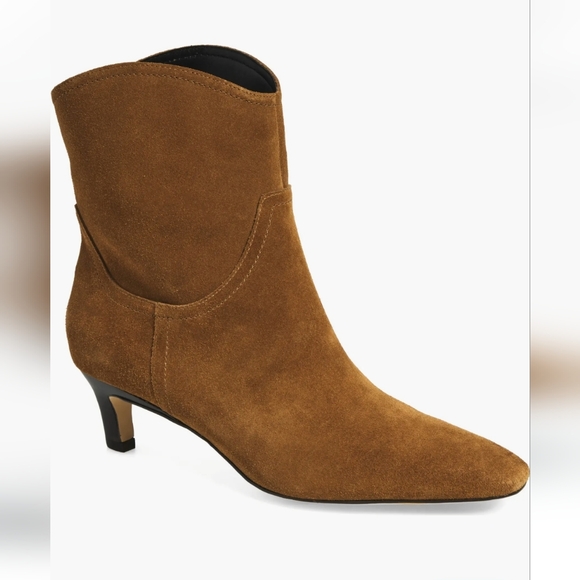 Nordstrom Shoes - Nordstrom Chestnut Suede Pointed-Toe Ankle Boot